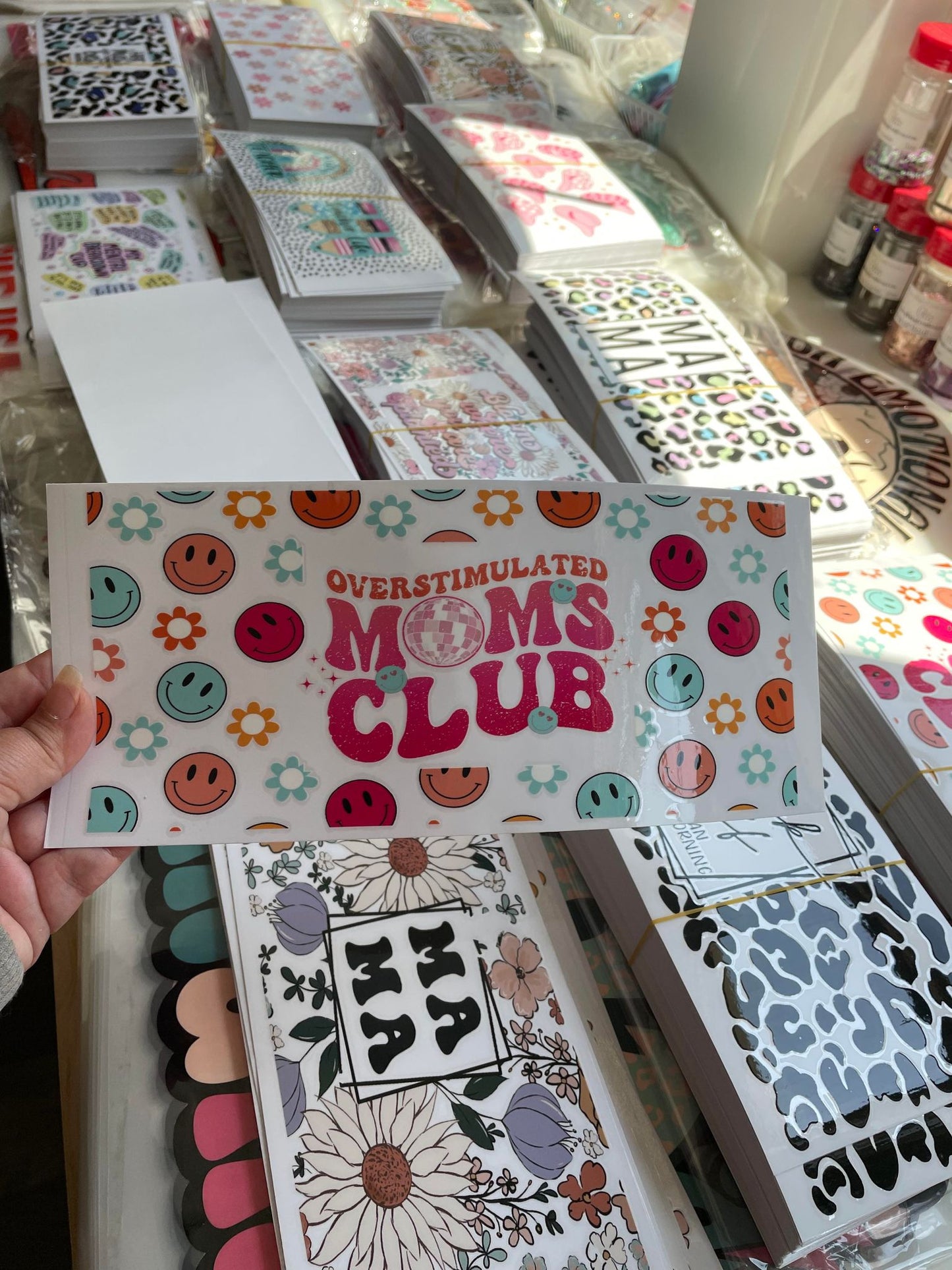 UV DTF wrap (Overstimulated moms club)