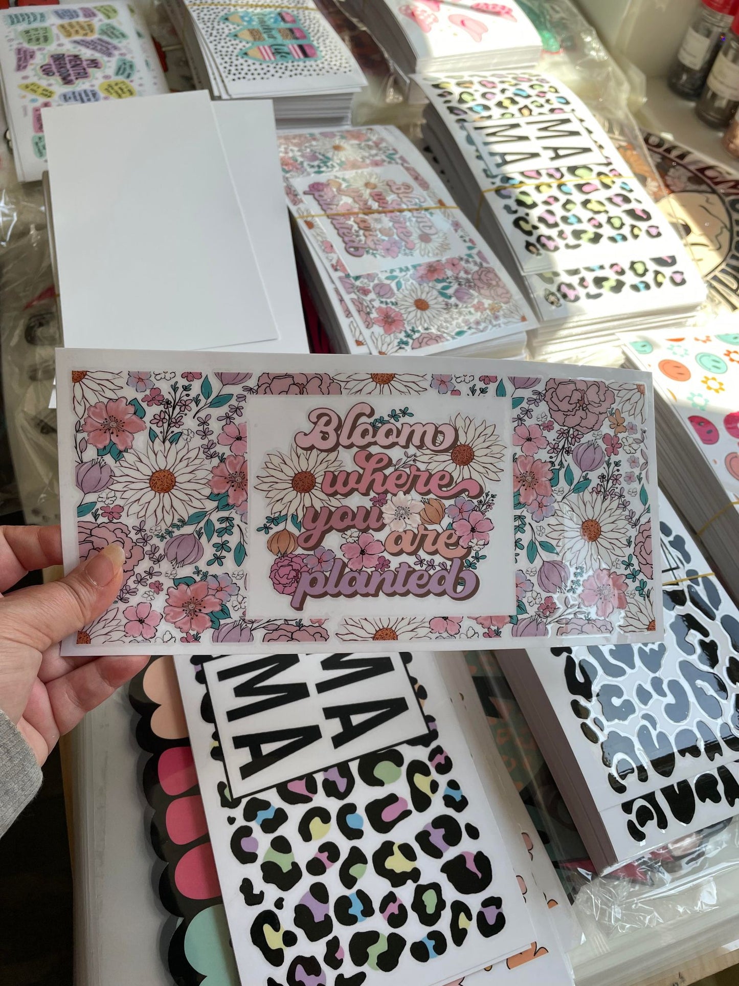 UV DTF wrap (bloom where you are planted)