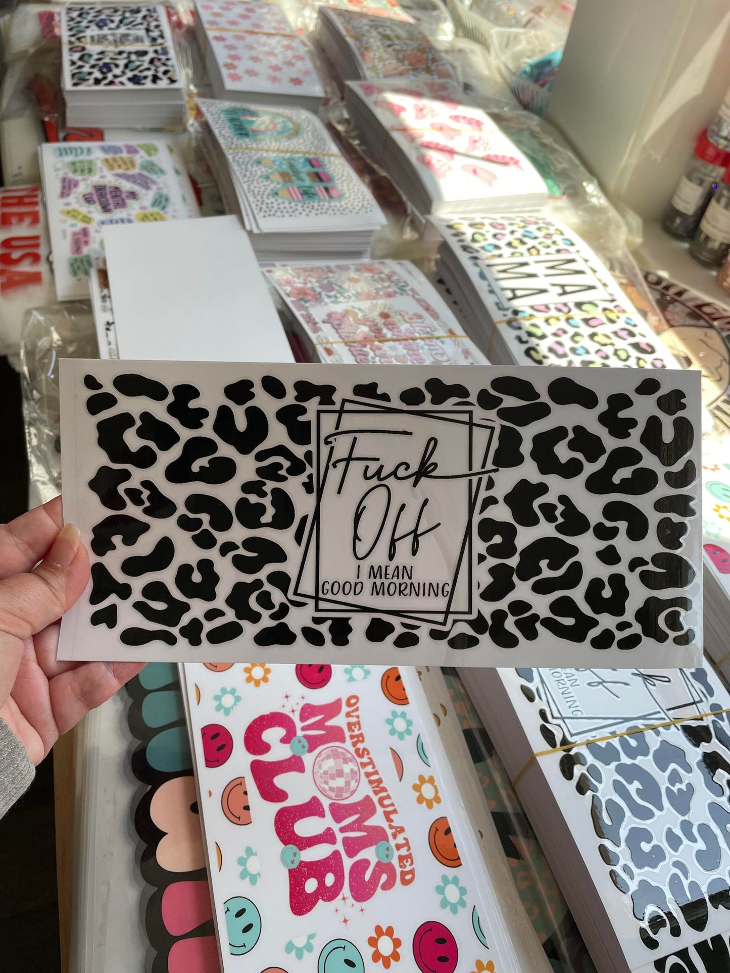 UV DTF wrap (F*** off, I mean good morning)