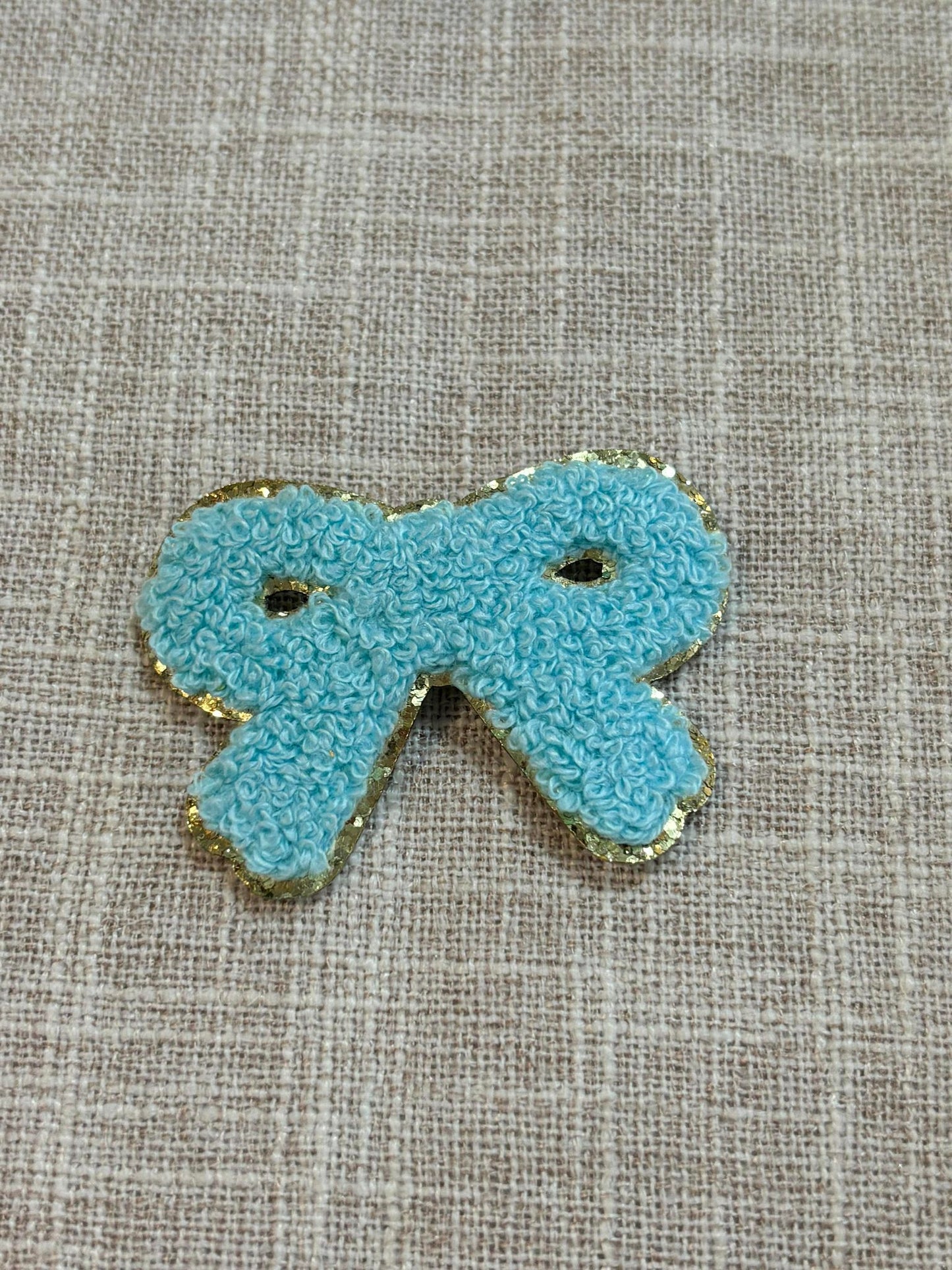 Bow chenille patch (hat patch)