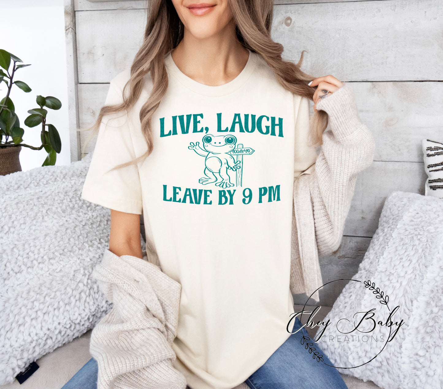 Live, Laugh Leave by 9 (teal ink)