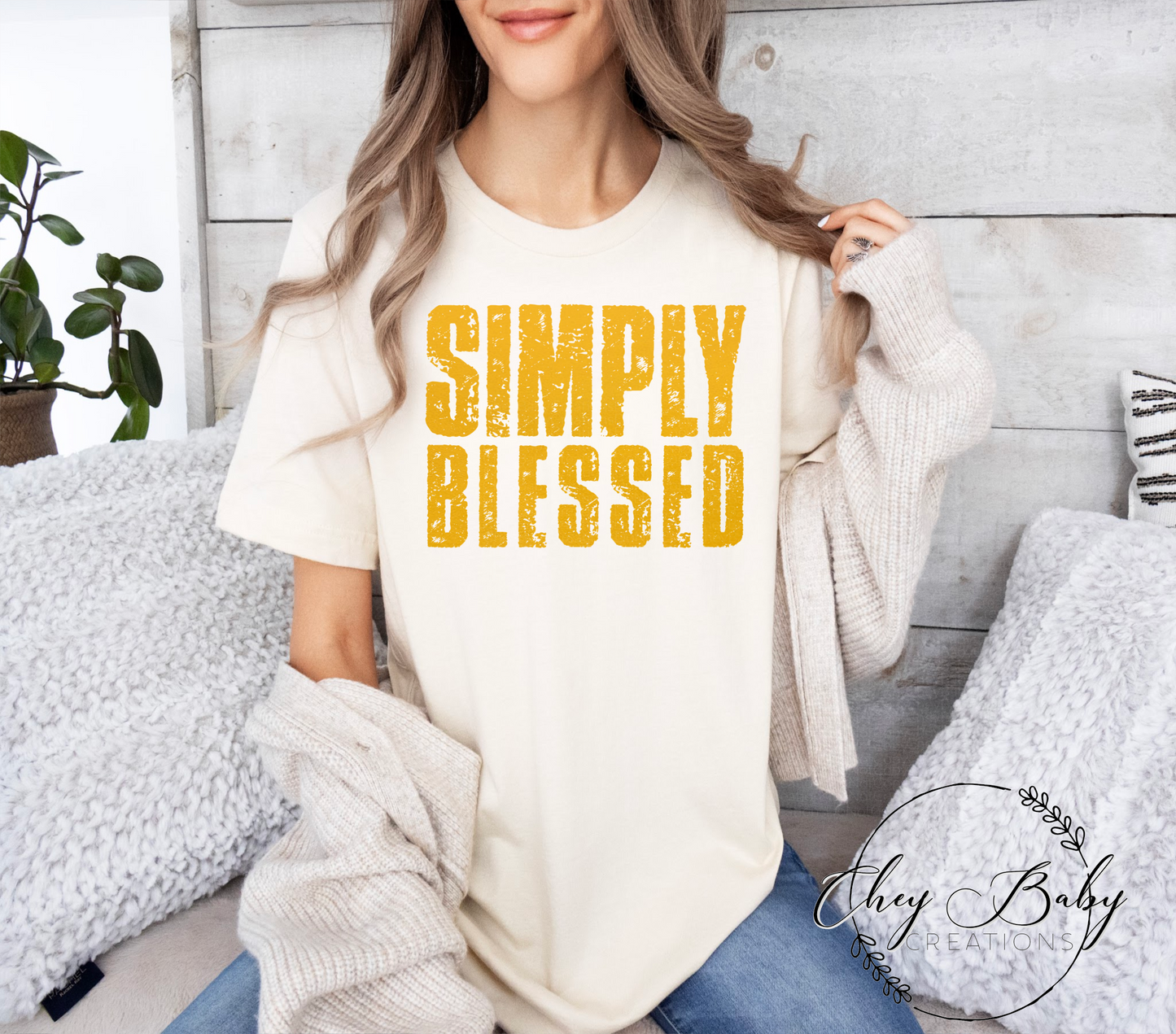 Simply Blessed (mustard ink)