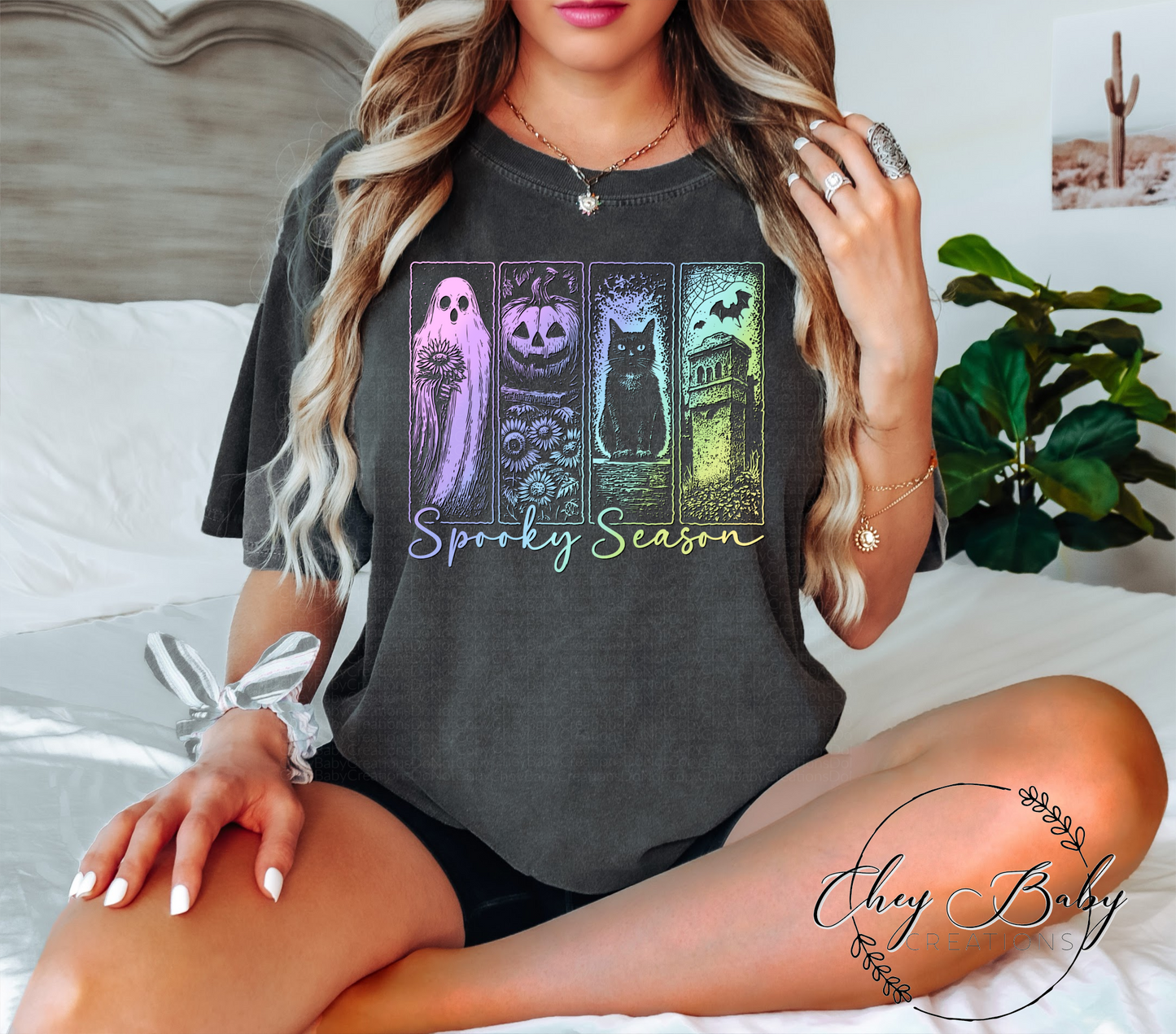 DTF neon pastel spooky season