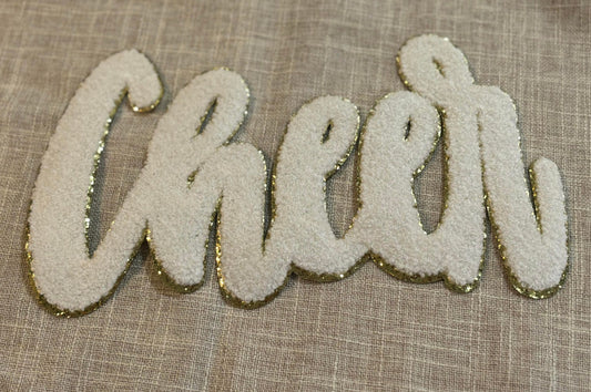 Chenille patch cheer (white)