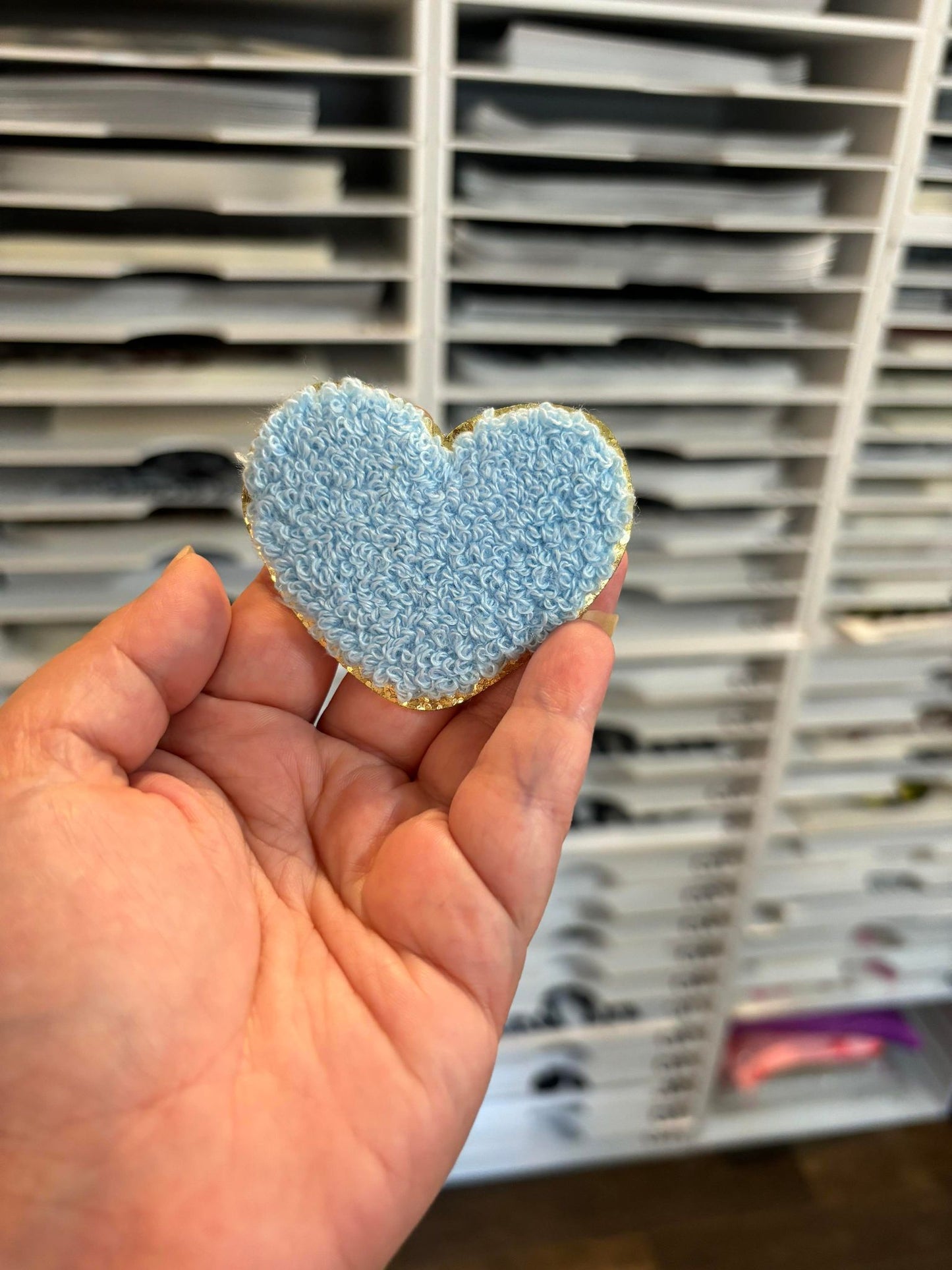 Heart chenille patch (hat patch)