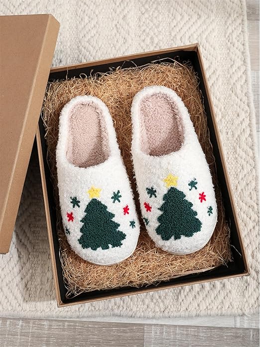 Christmas tree slippers