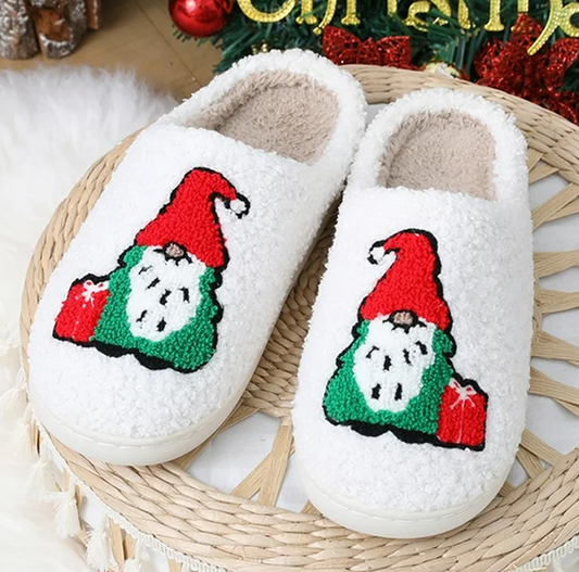 Christmas gnome slippers