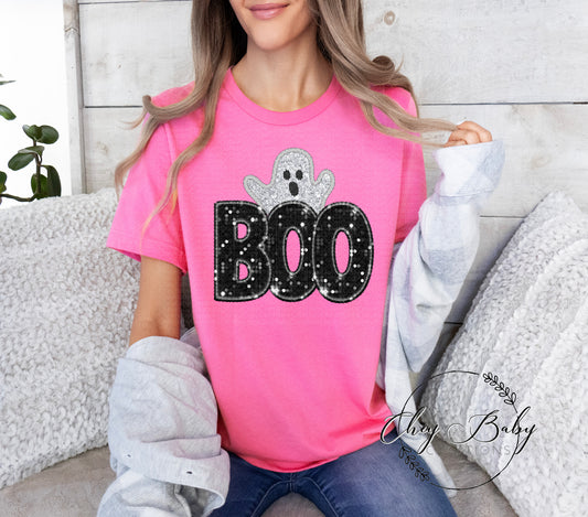 BOO faux appliqued sequin