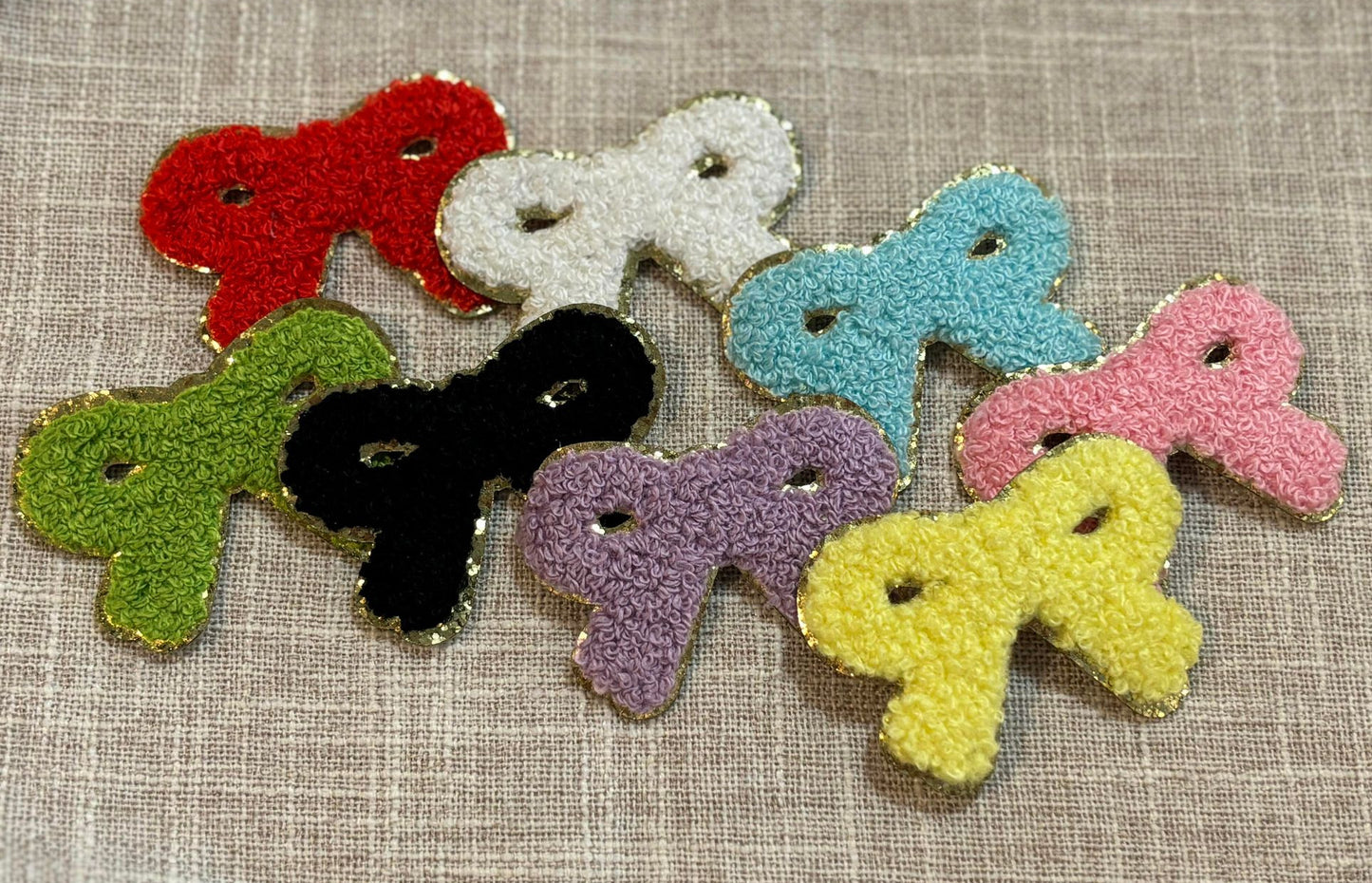 Bow chenille patch (hat patch)