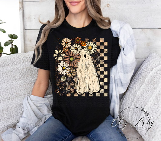 DTF checkered ghost