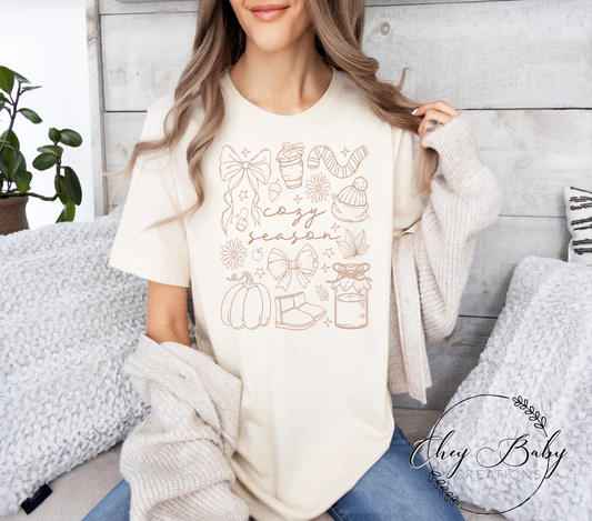 Cozy Season light tan ink