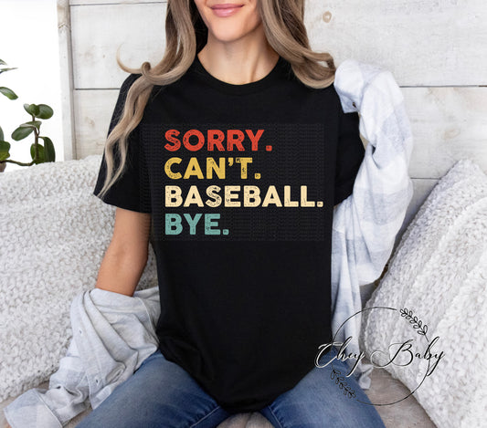 Sorry. Can't. Baseball. Bye