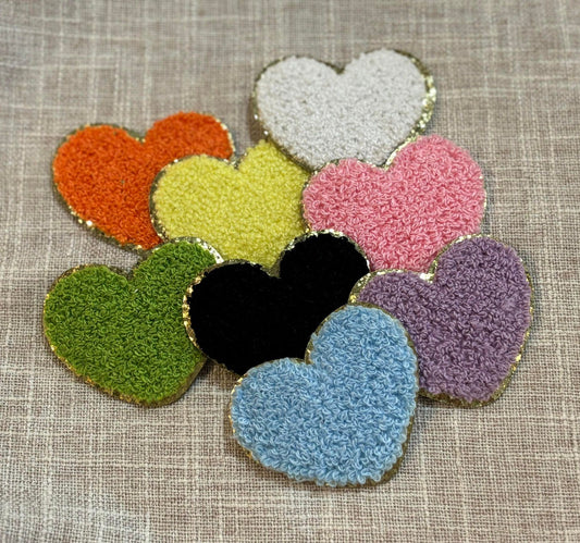 Heart chenille patch (hat patch)