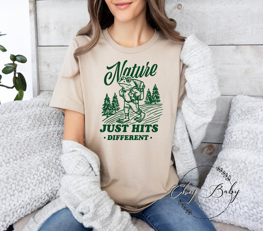 Nature just hits different (hunter green ink)