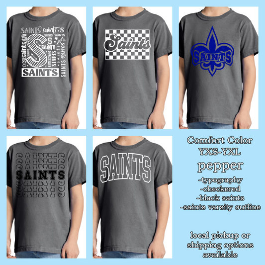 SAINTS Friday wear YOUTH pepper (Comfort Color t shirt)