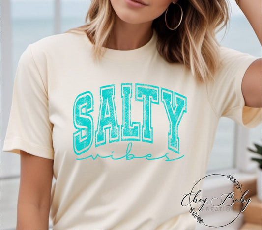 Salty Vibes (bright blue ink)