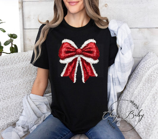 DTF Santa Bow