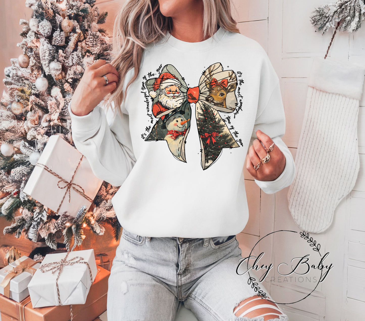 DTF It's the most wonderful time bow