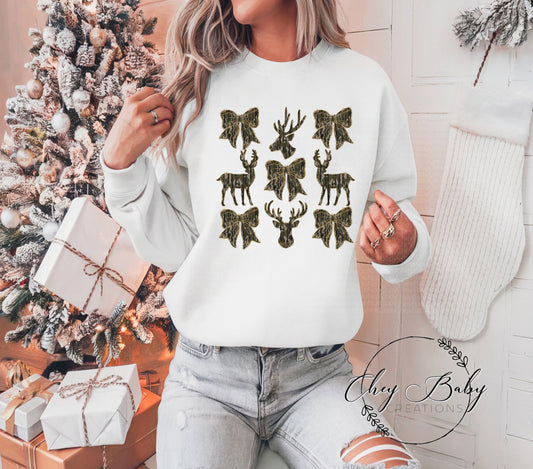 DTF Camo bow and deer collage