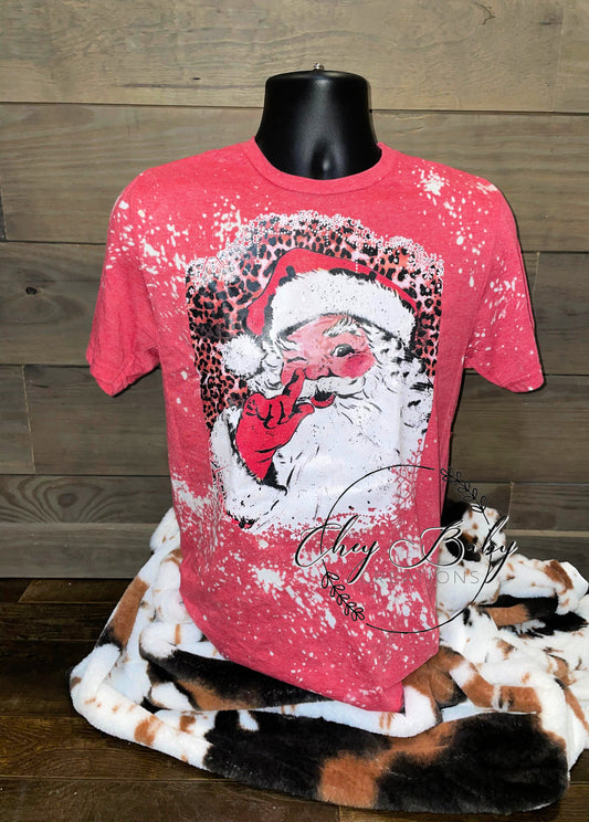 Santa (bleached) short sleeve t shirt